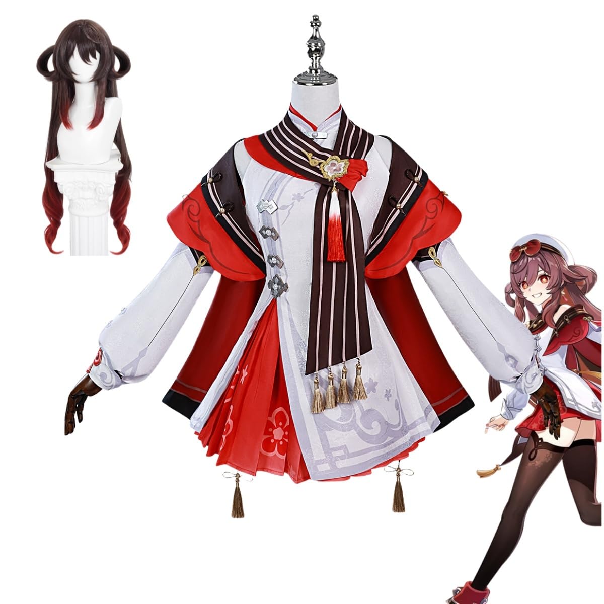 Amazon.co.jp: CHELIZI 原神 げんしん コスプレ衣装 海灯節 胡桃「残雪